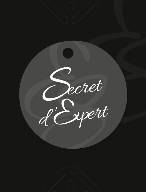 Secret d'expert - réalisation du logo, charte graphique et présentation en page produit